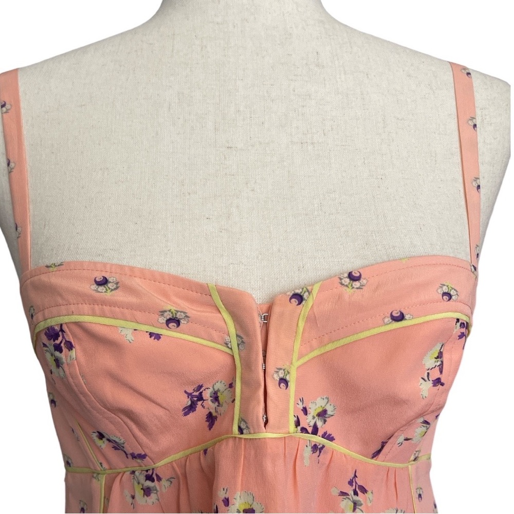 Rebecca Taylor Peach Corset Silk Strappy Top 4 - Picture 3 of 10